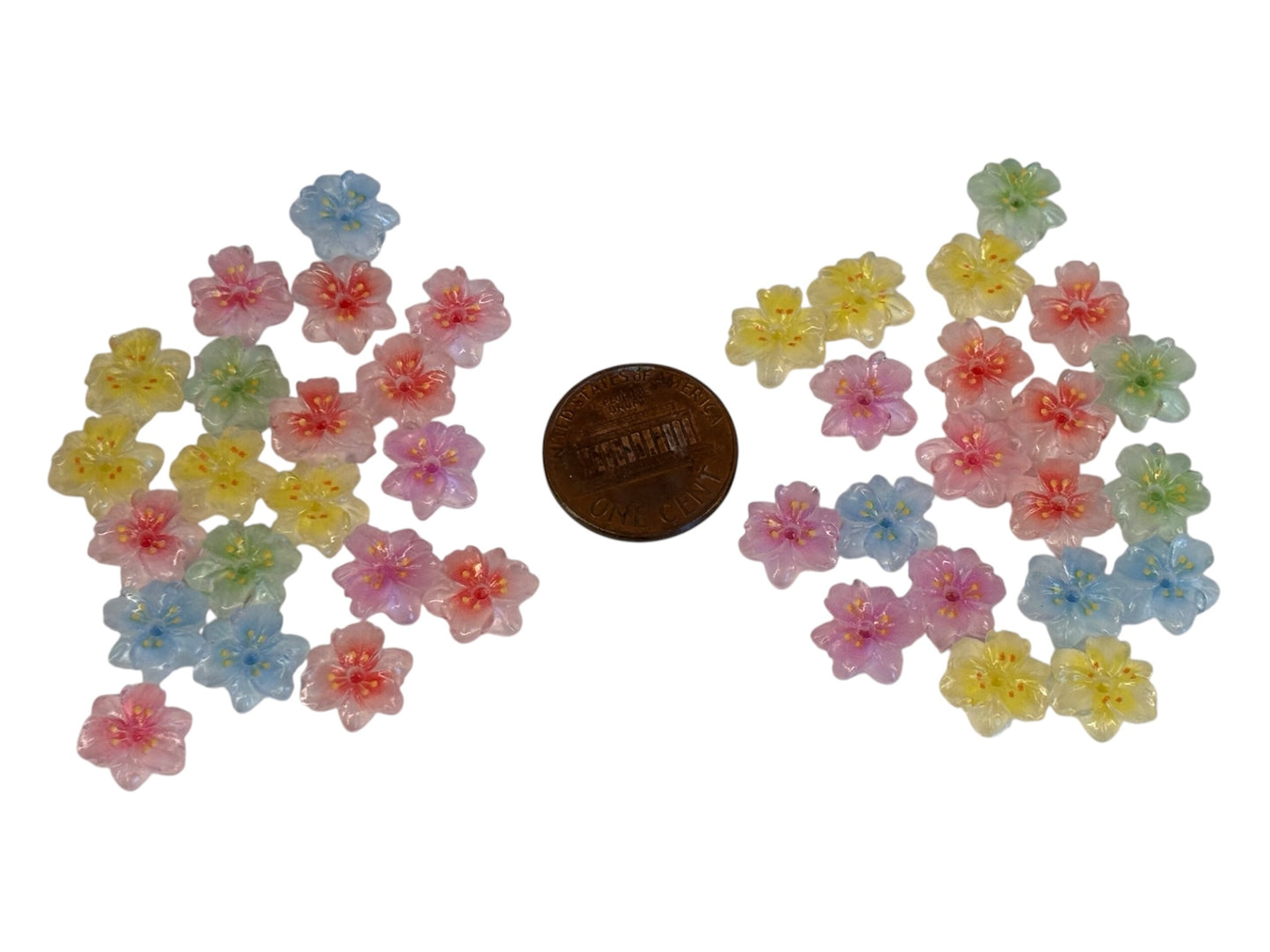 Hawaiian style flower charms