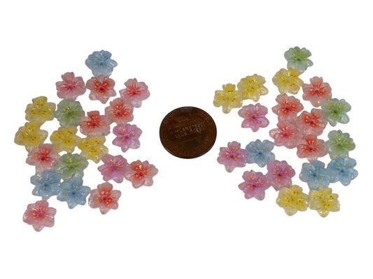 Hawaiian style flower charms