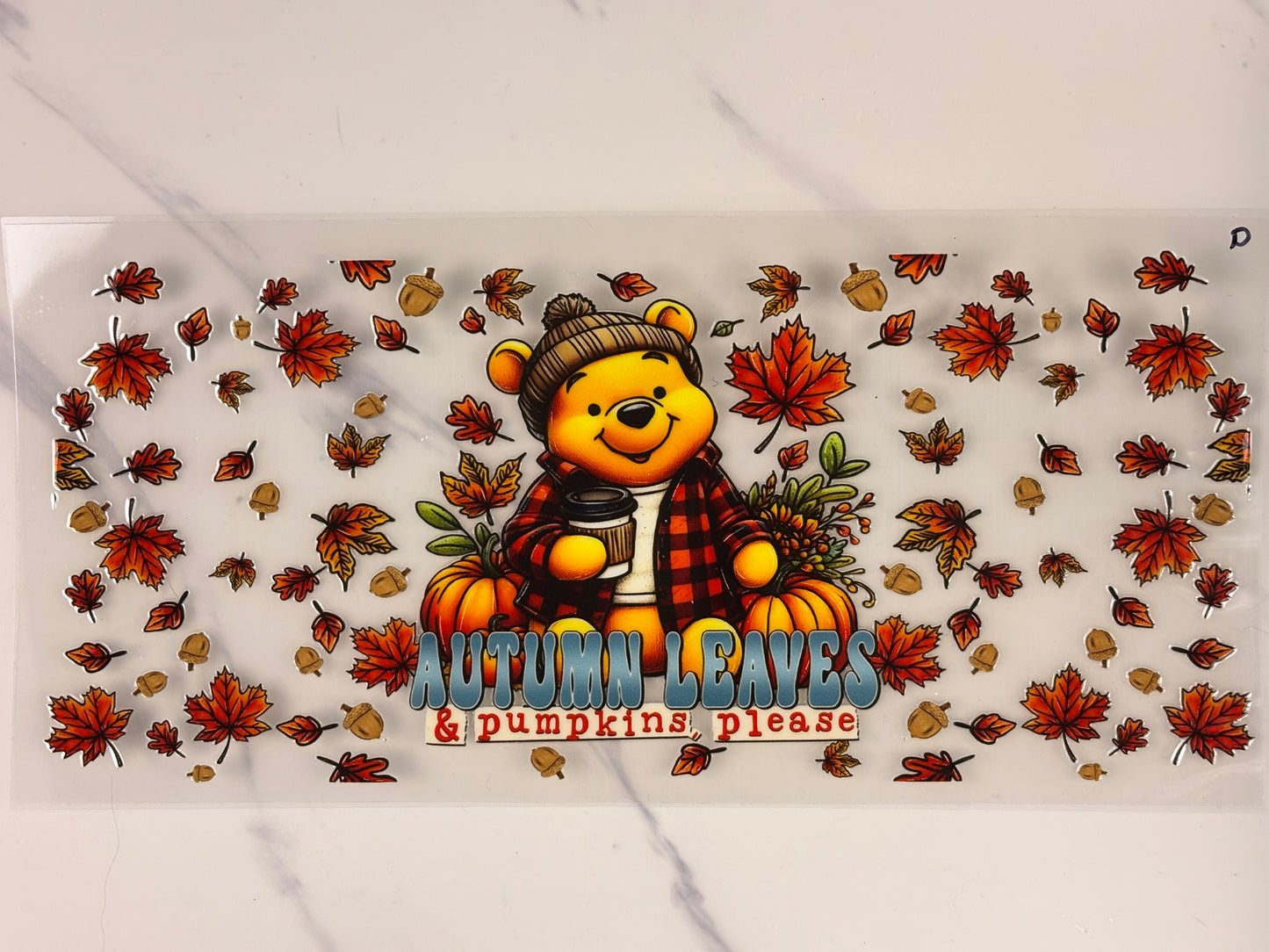 Autumn leaves and pumpkins, please