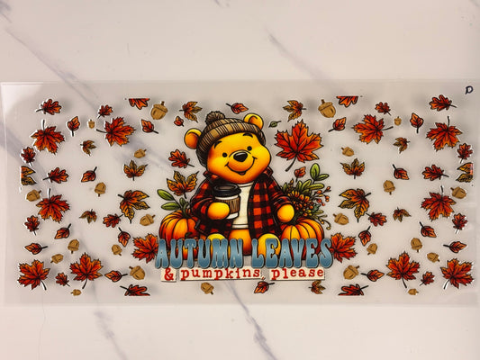 Autumn leaves and pumpkins, please