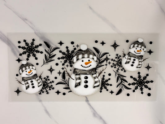 Silver and black snowman