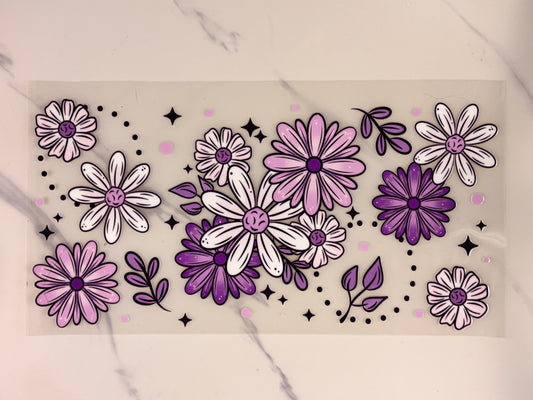 Purple and white flowers