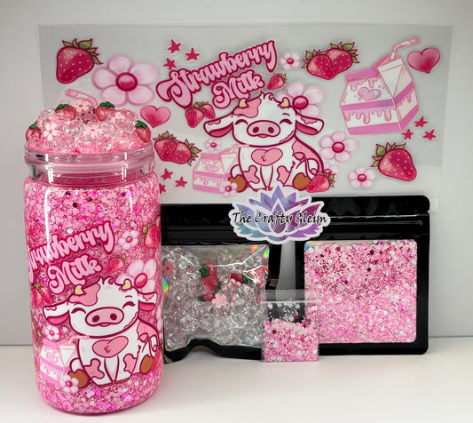 Strawberry milk, snow globe kit