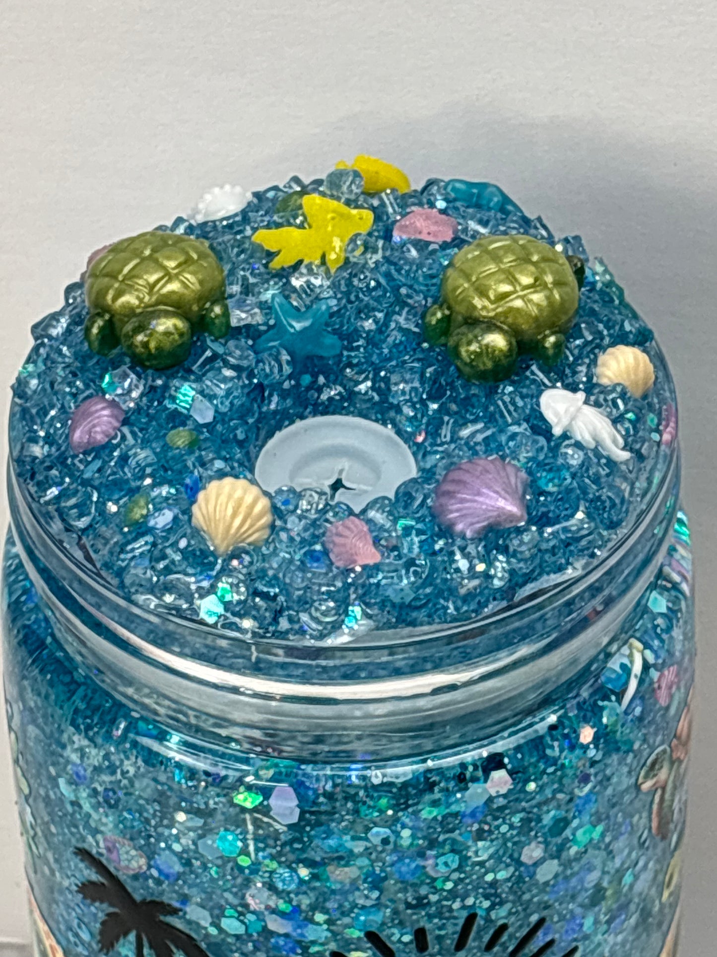 Life is better at the beach snow globe cup