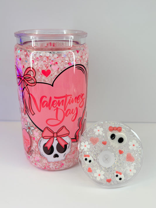 Valentine’s Day, glowing snow globe