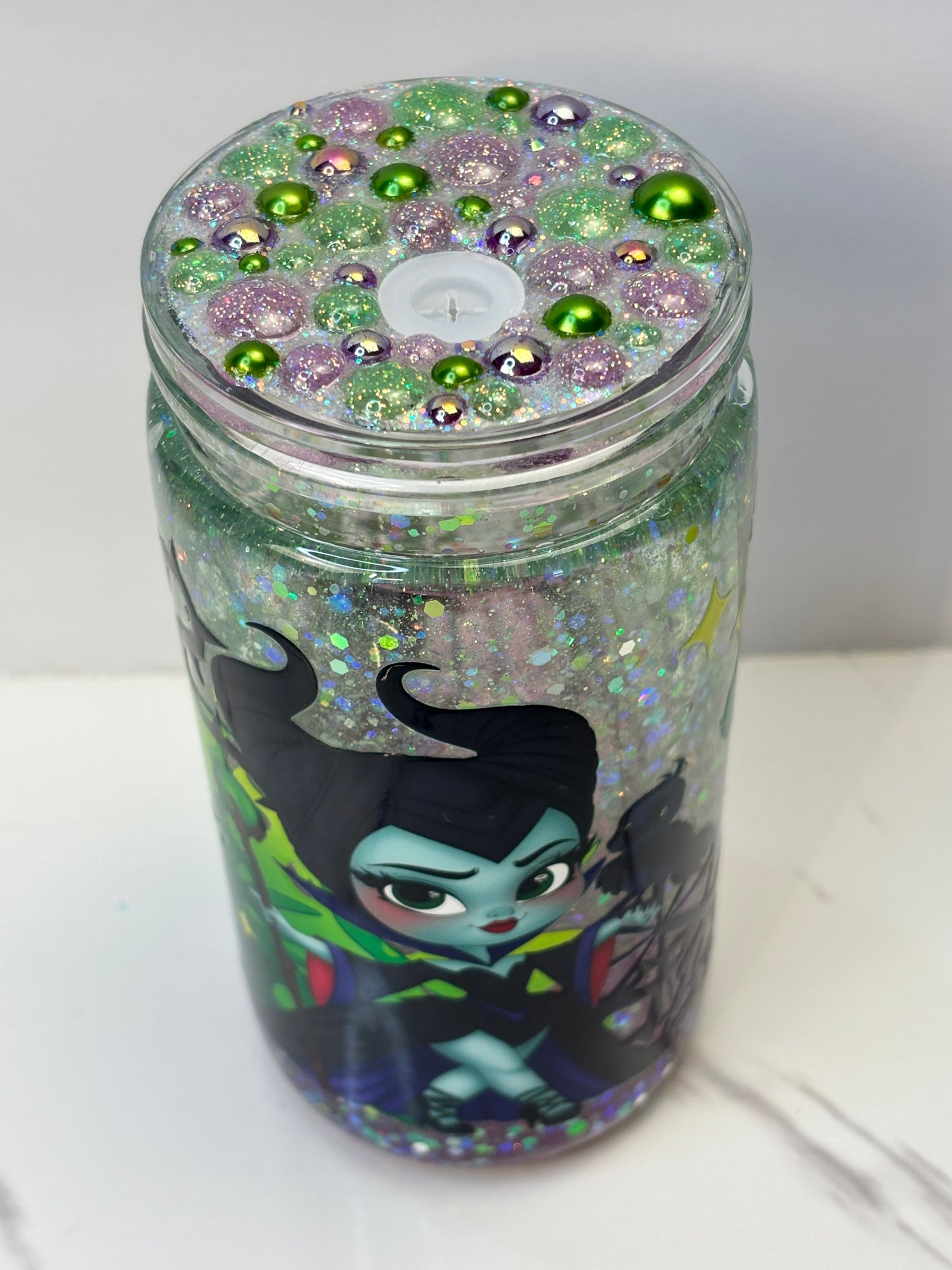 Mistress of cuteness glowing lava drip snow globe cup