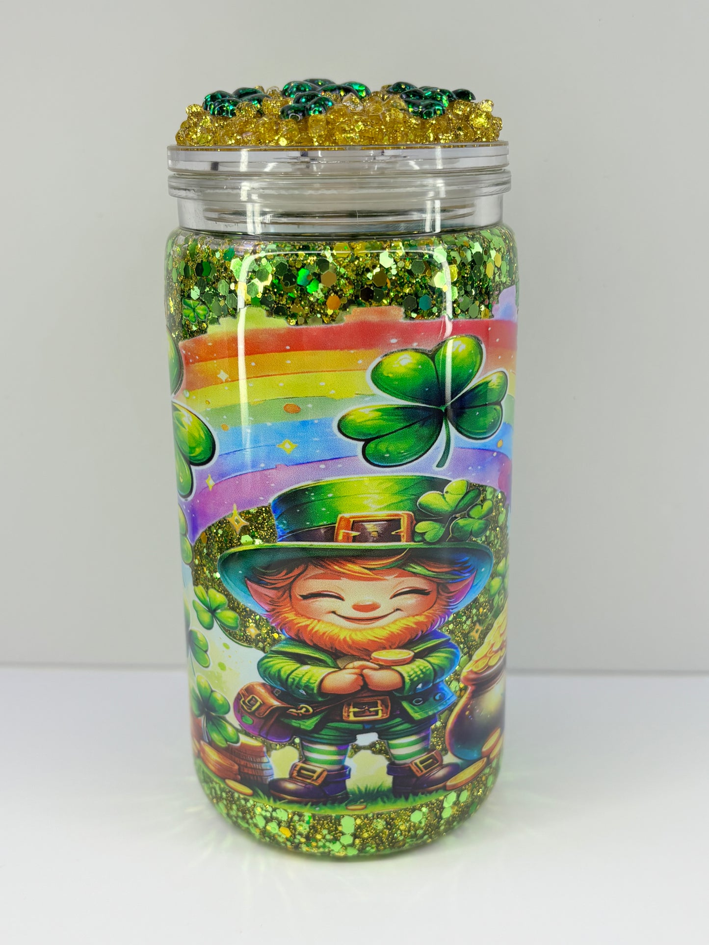 Luck of the Irish snow globe cup