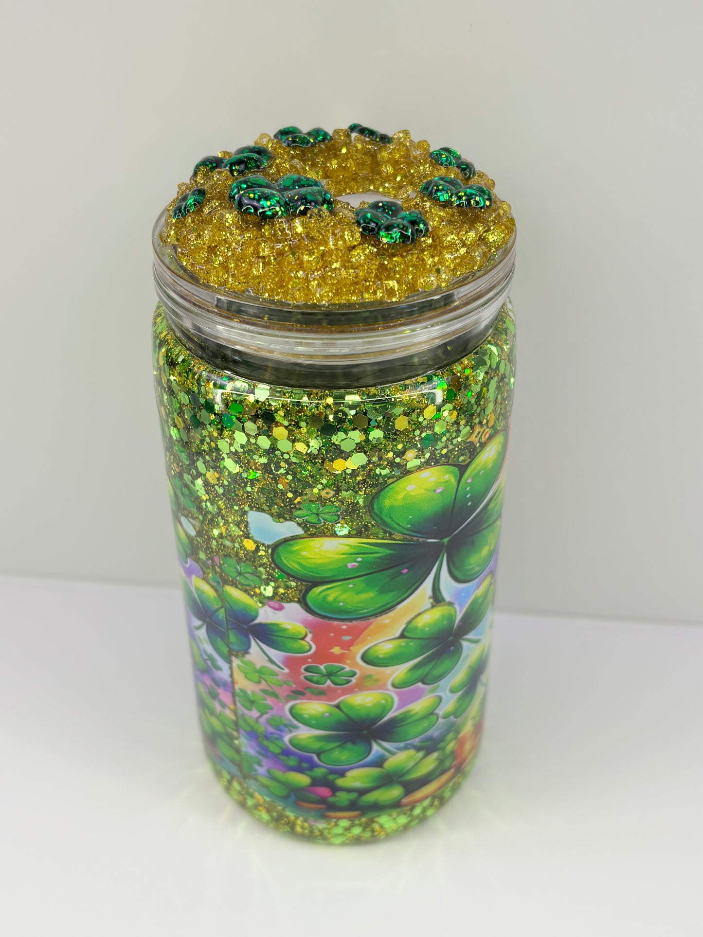 Luck of the Irish snow globe cup