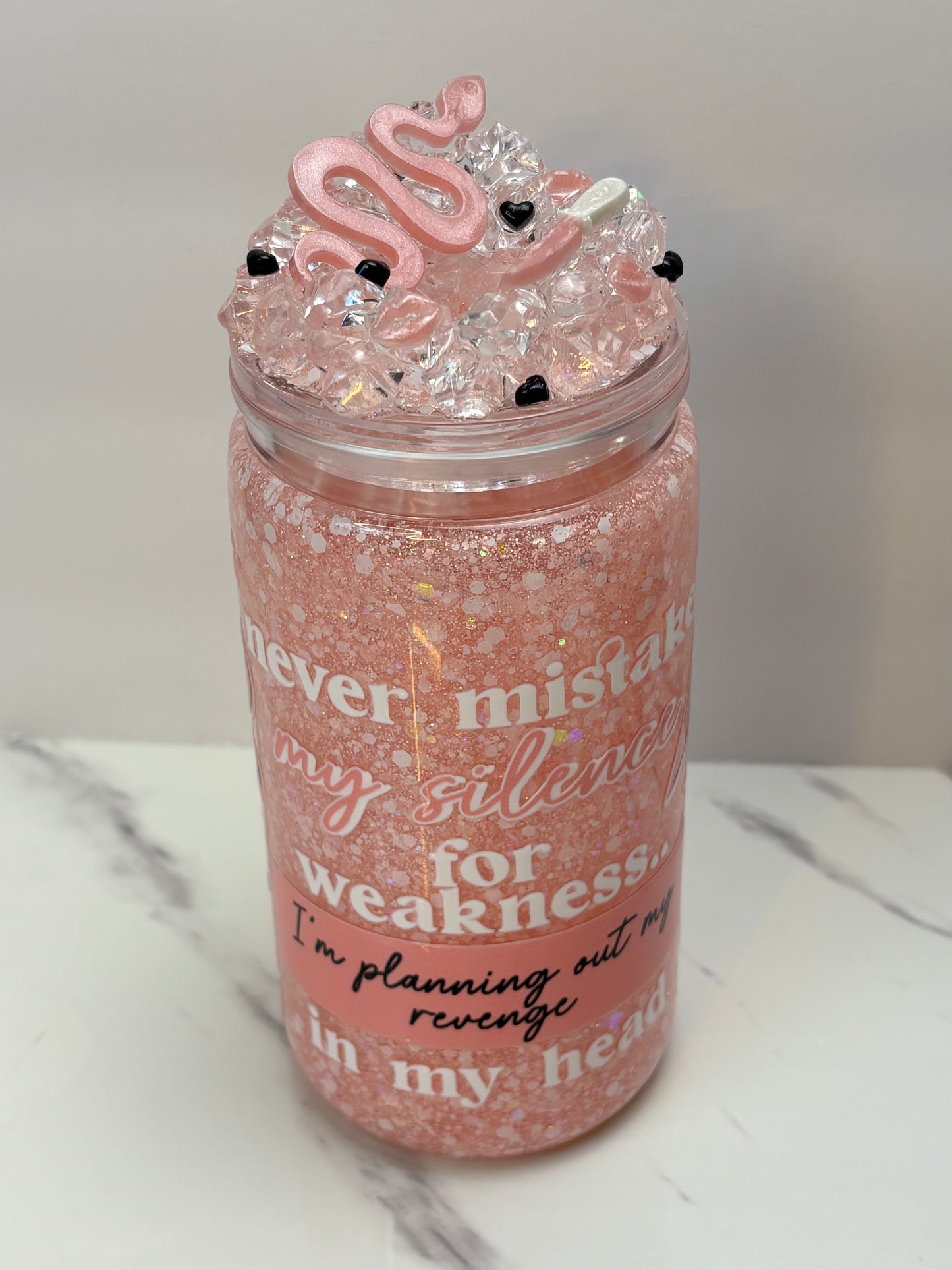 Never mistake snow globe cup