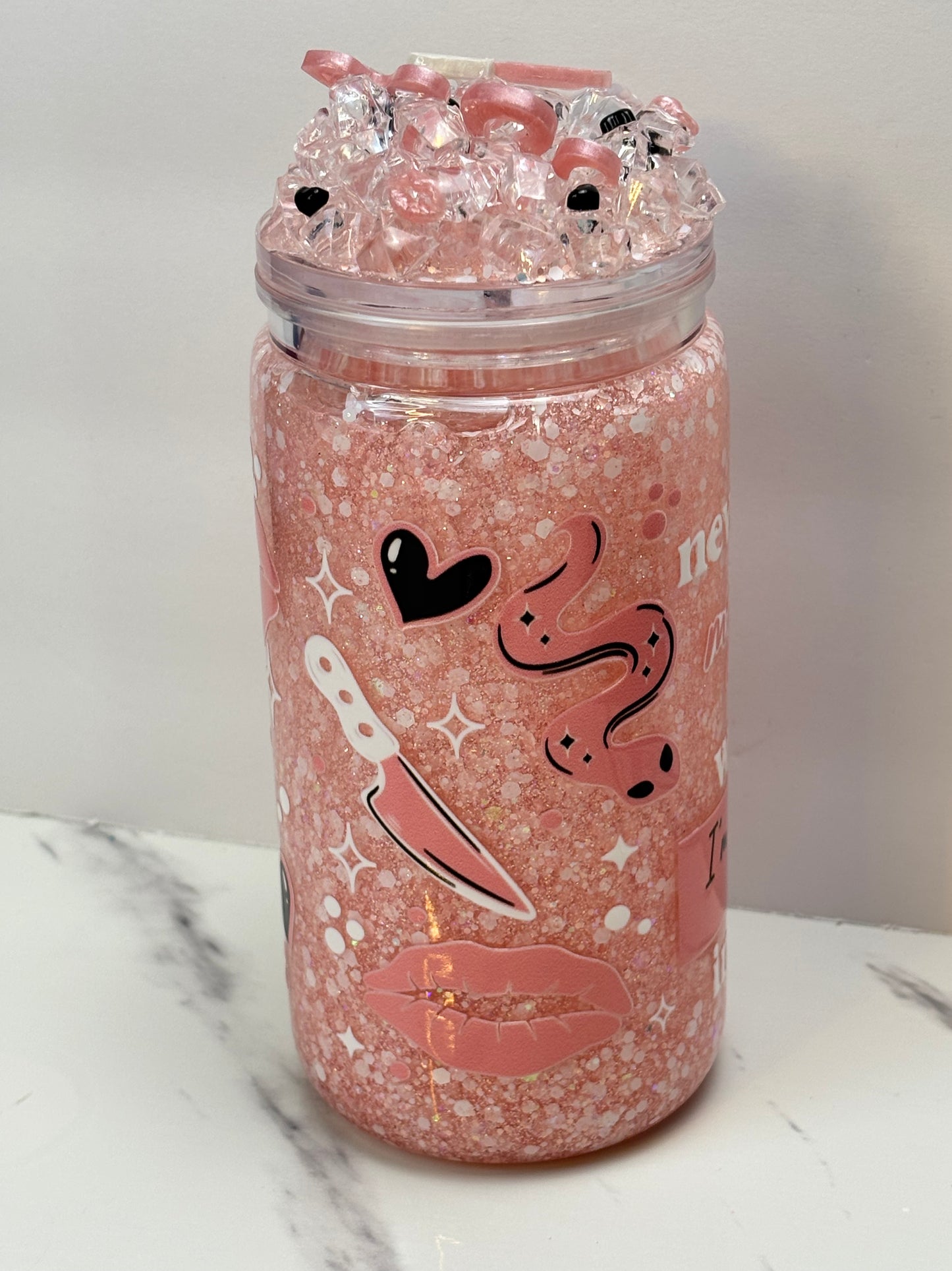 Never mistake snow globe cup