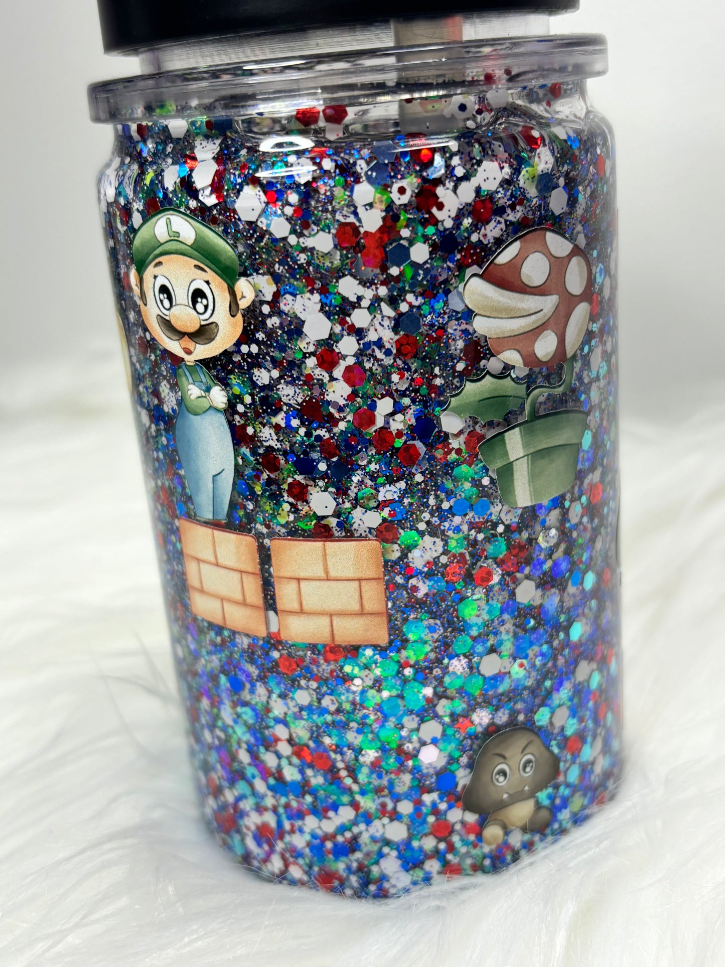 Plumber brothers water bottle snow globe
