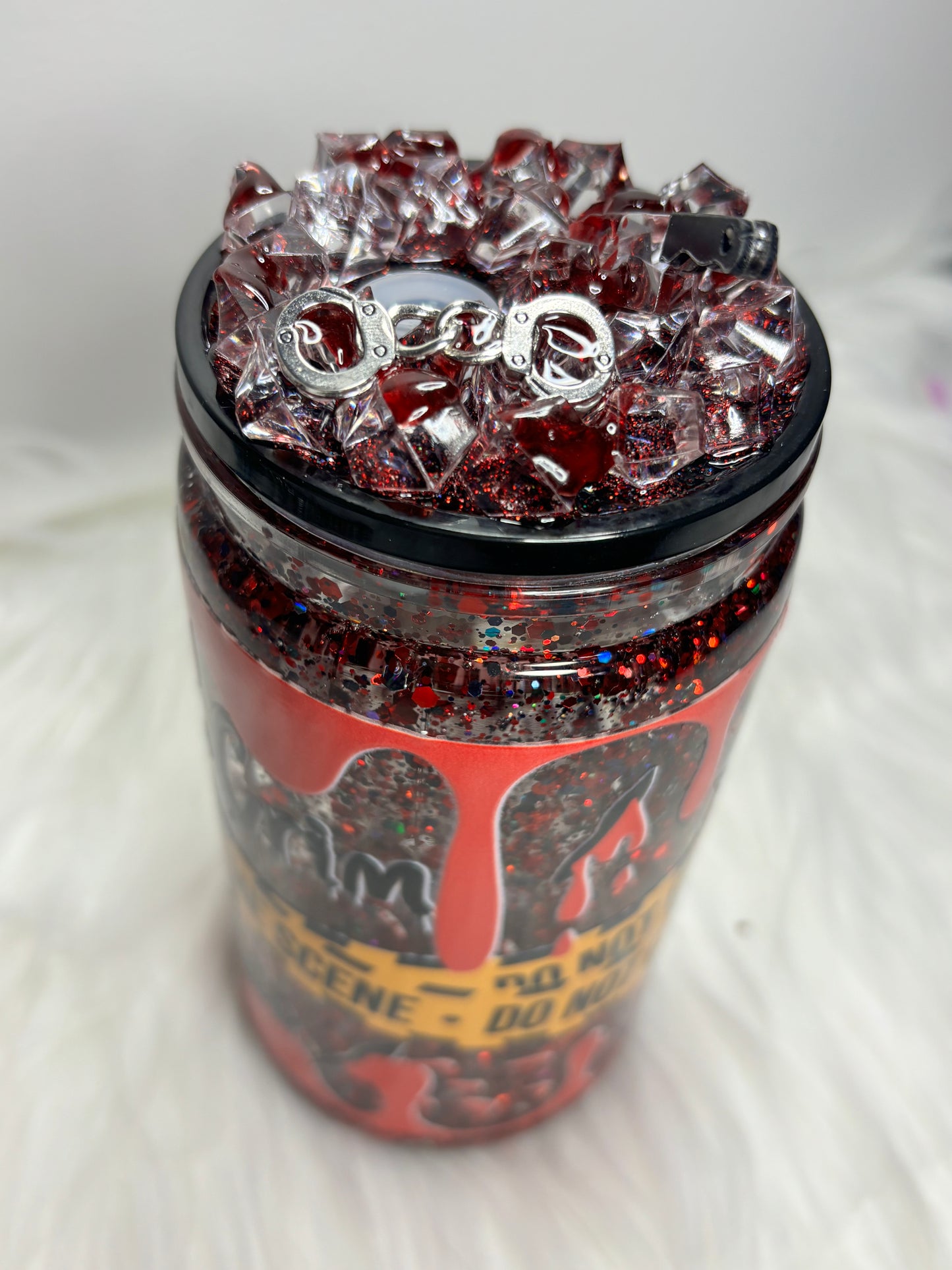 Crime Junkie snow globe 12oz acrylic can
