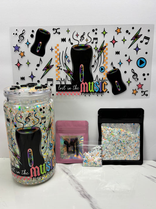 Lost in the Music glowing snow globe kit