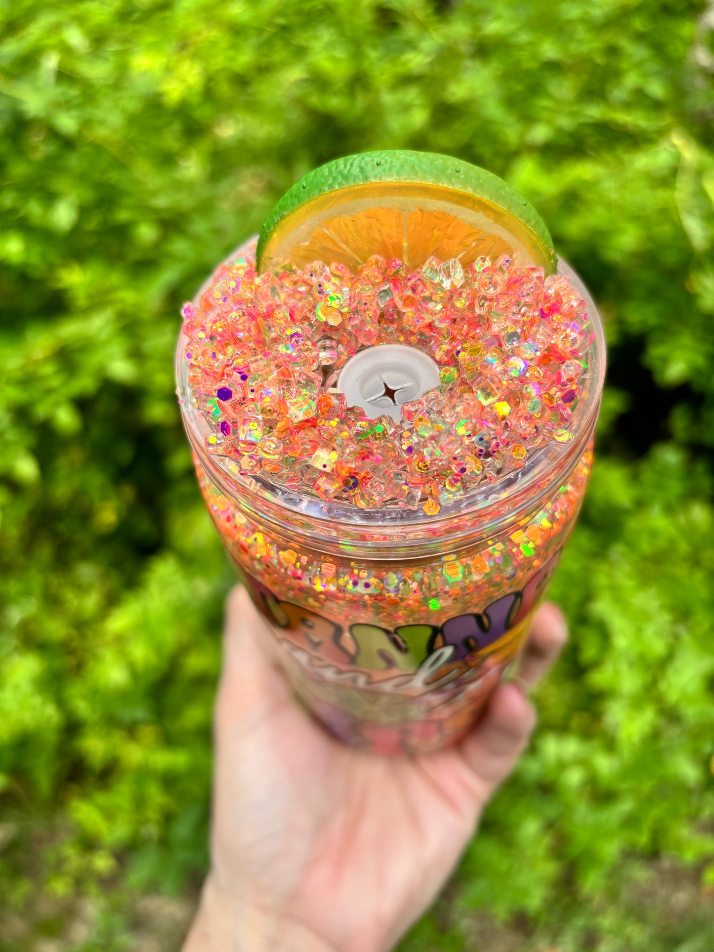 Tan and tipsy glowing snow globe