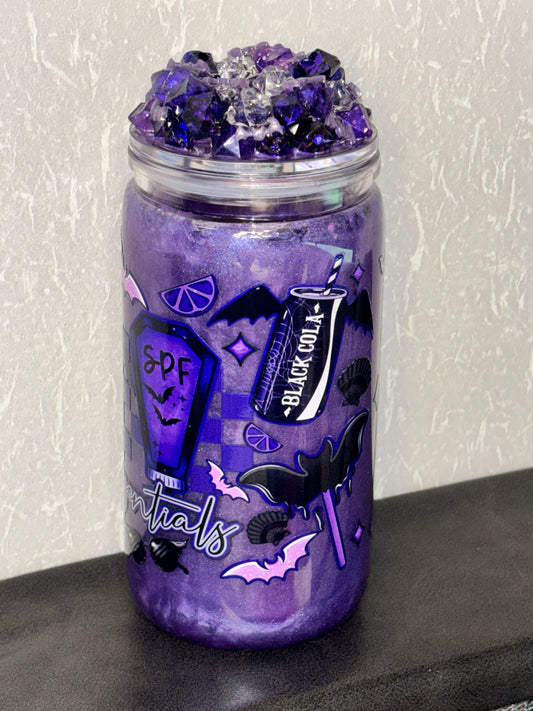 Summer essentials mica swirl snow globe cup