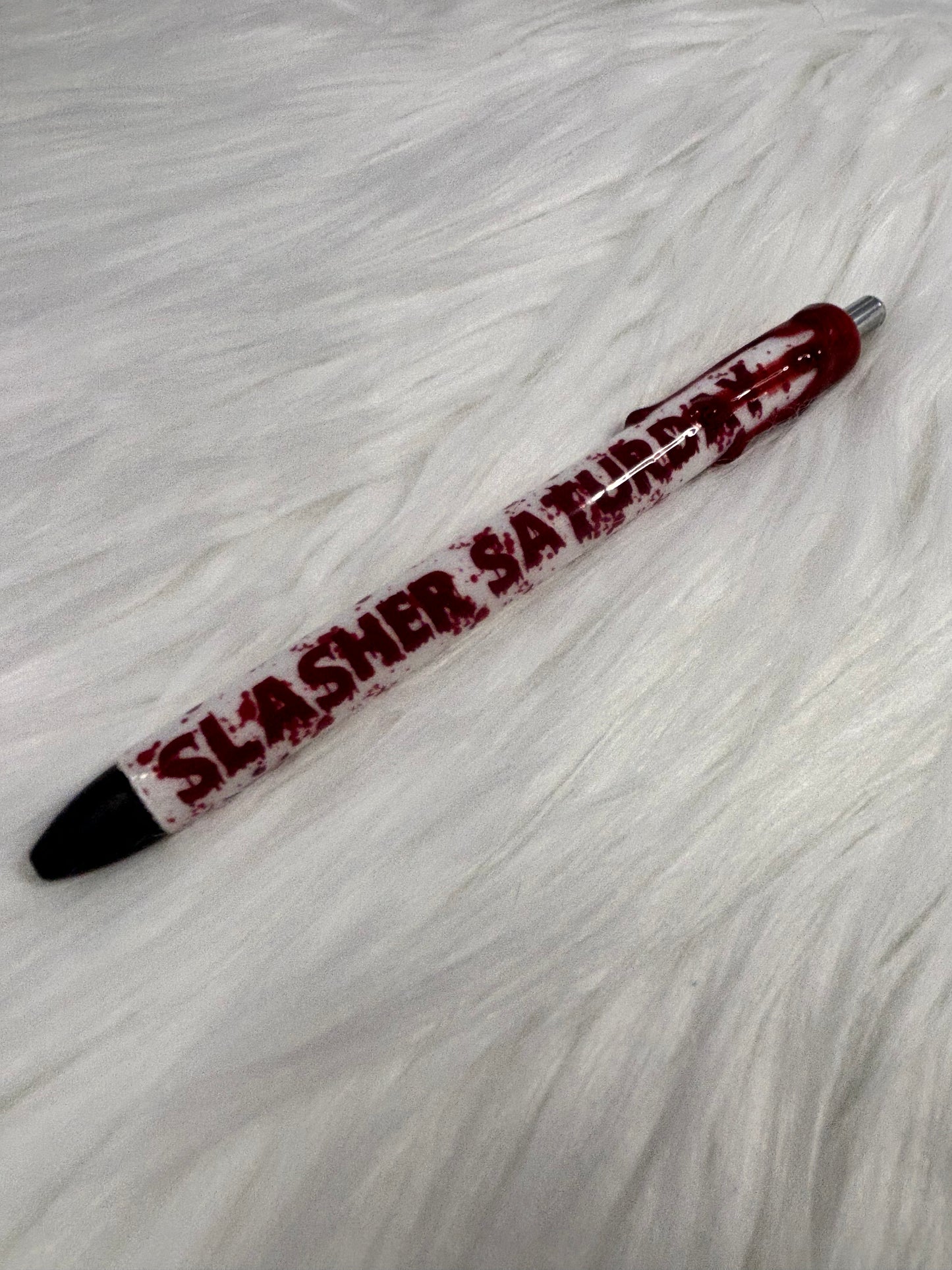 Horror days of week glitter gel pens. 7 pens.