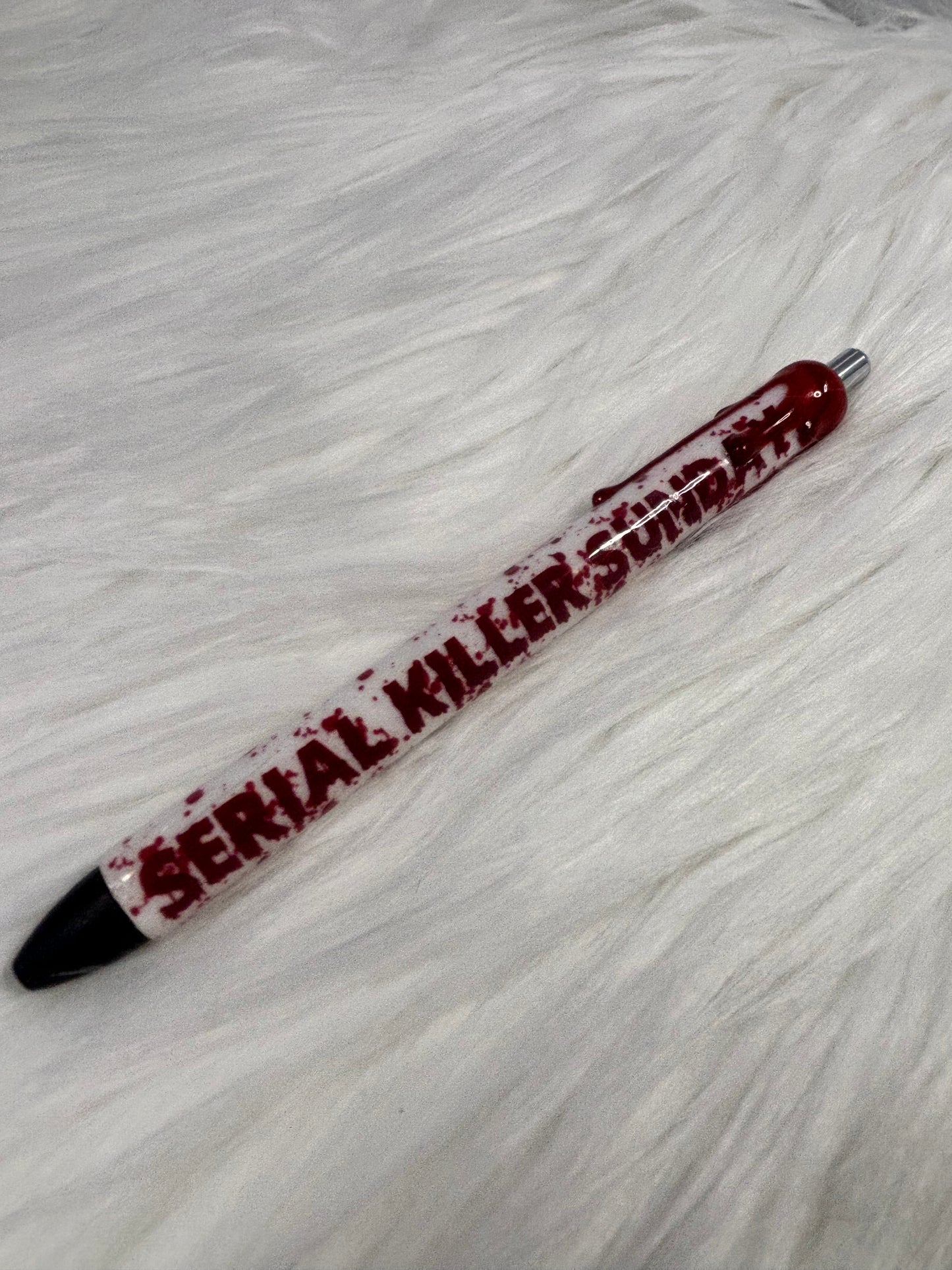 Horror days of week glitter gel pens. 7 pens.
