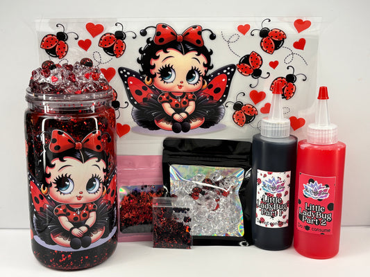 Little ladybug, lava snow globe kit