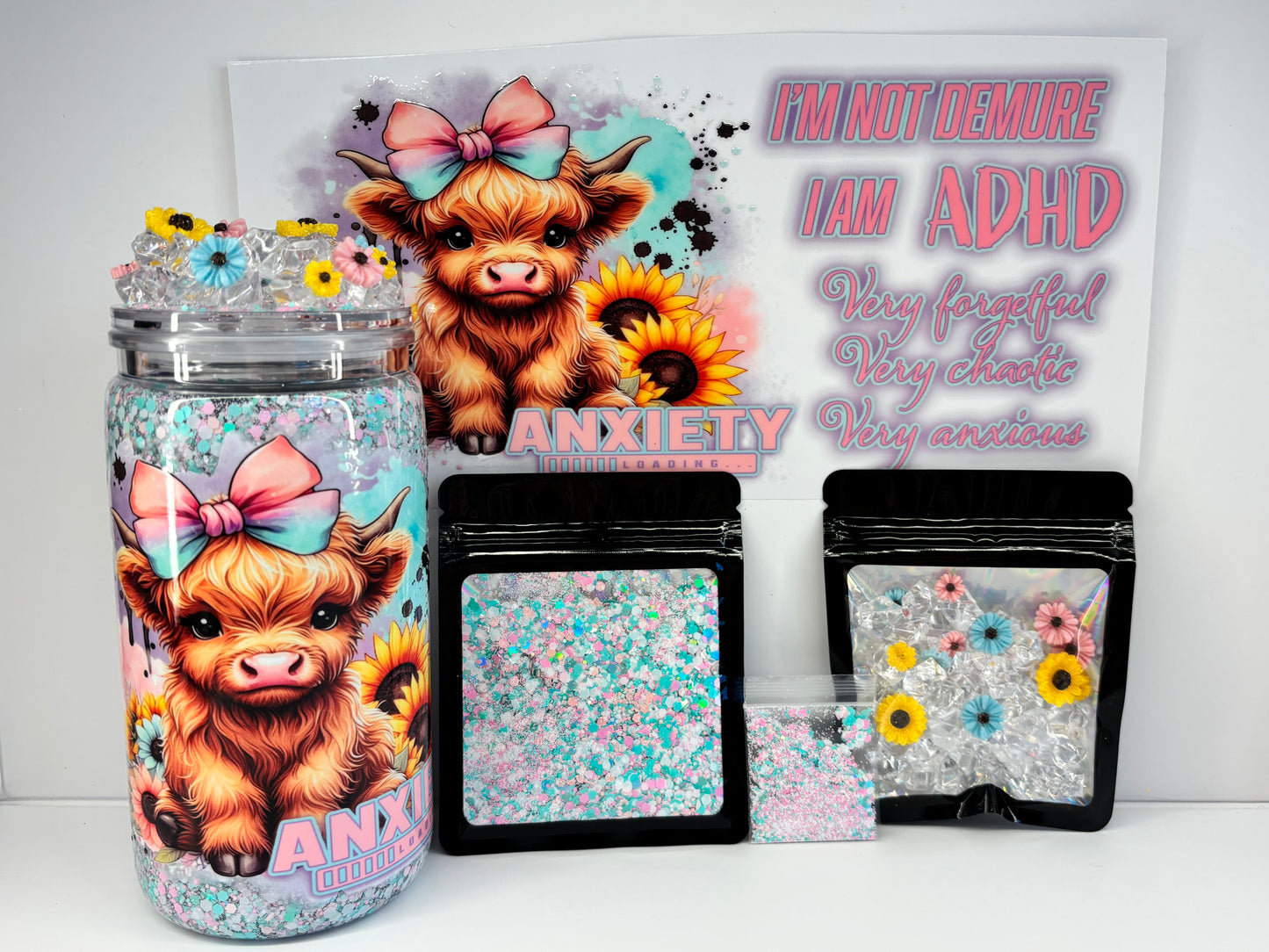 Anxiety loading snow globe kit