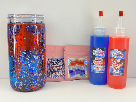 Star-spangled swirl lava solution set