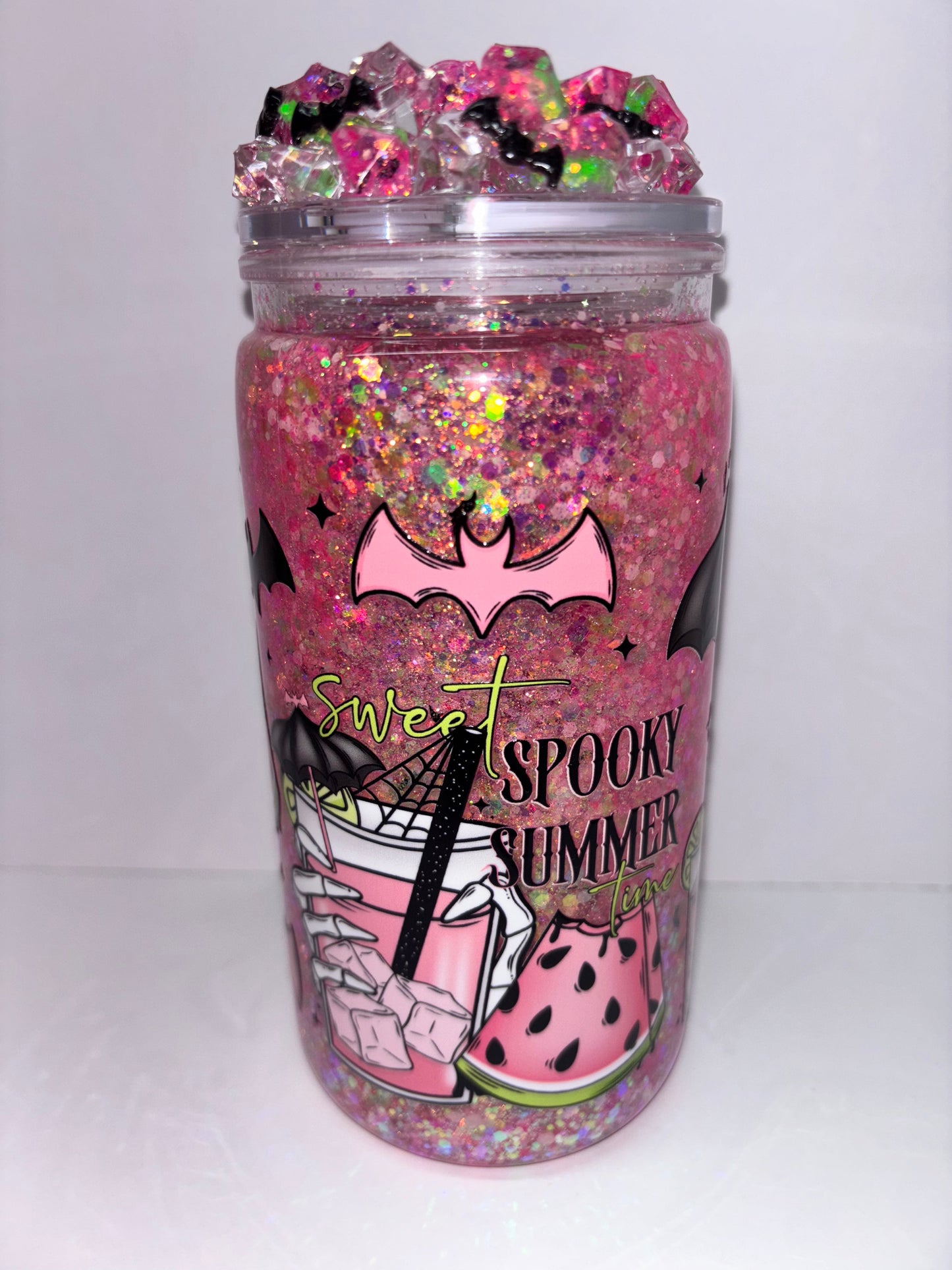 Sweet, spooky, summertime, glowing snow globe kit