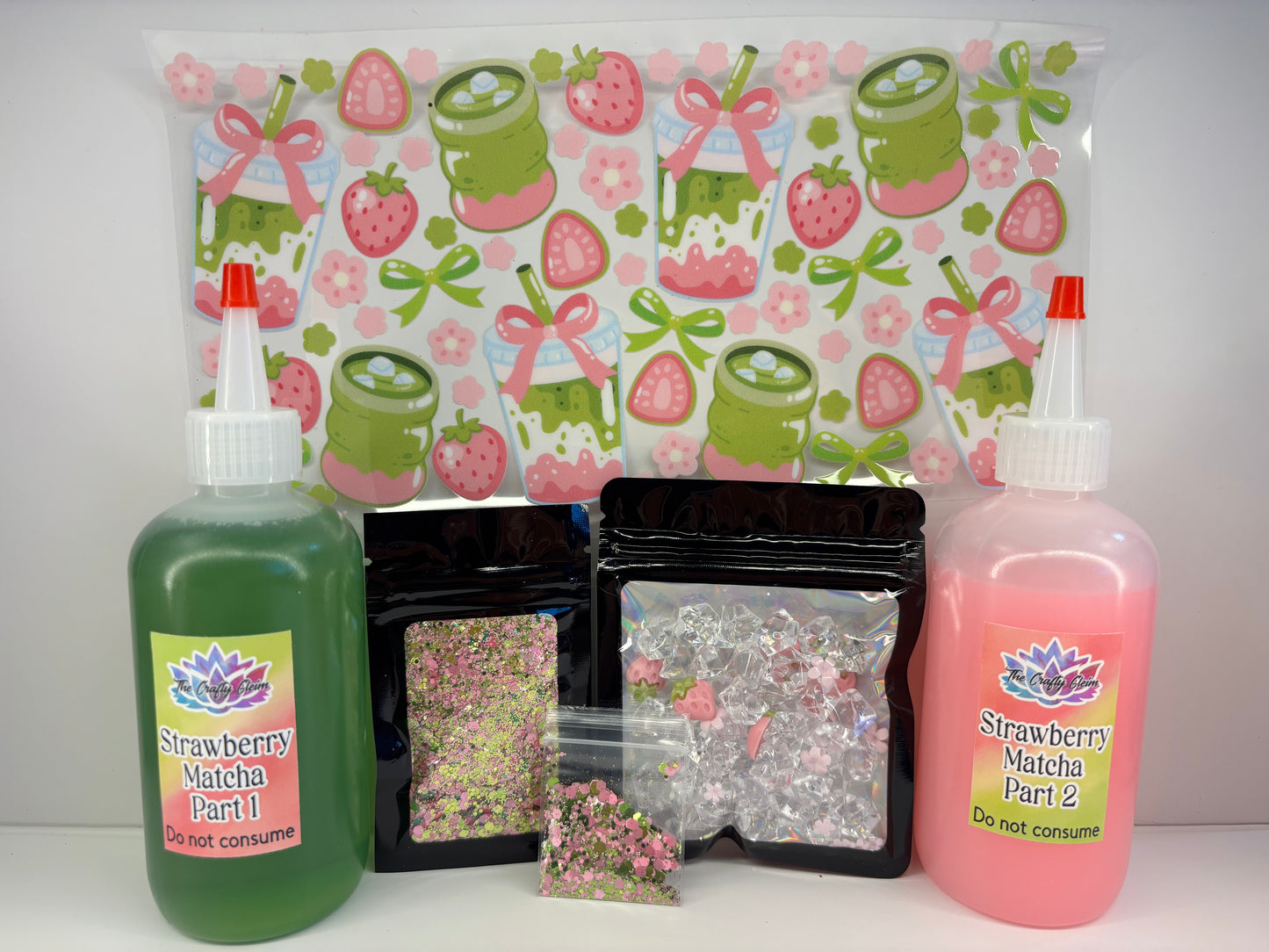 Strawberry Matcha dual lava kit. Available in a 16oz or 20oz kit.