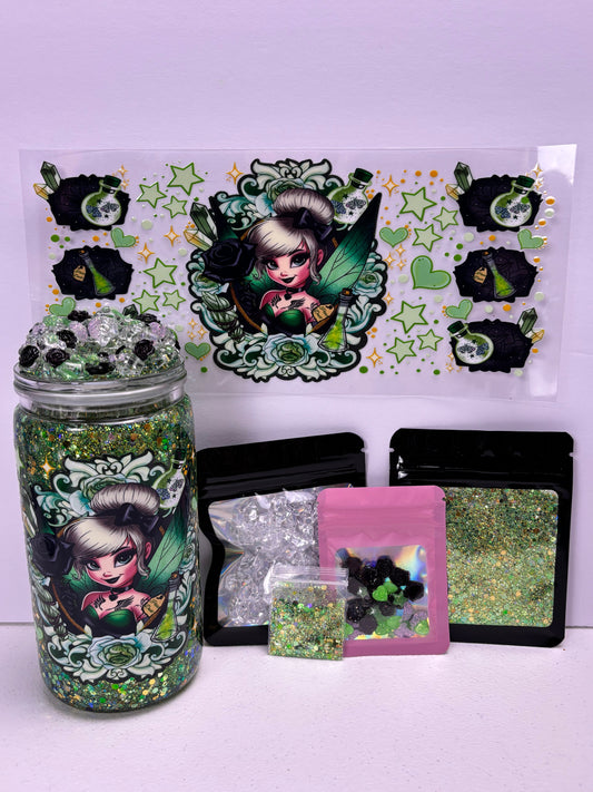 Dark fairy glowing snow globe kit