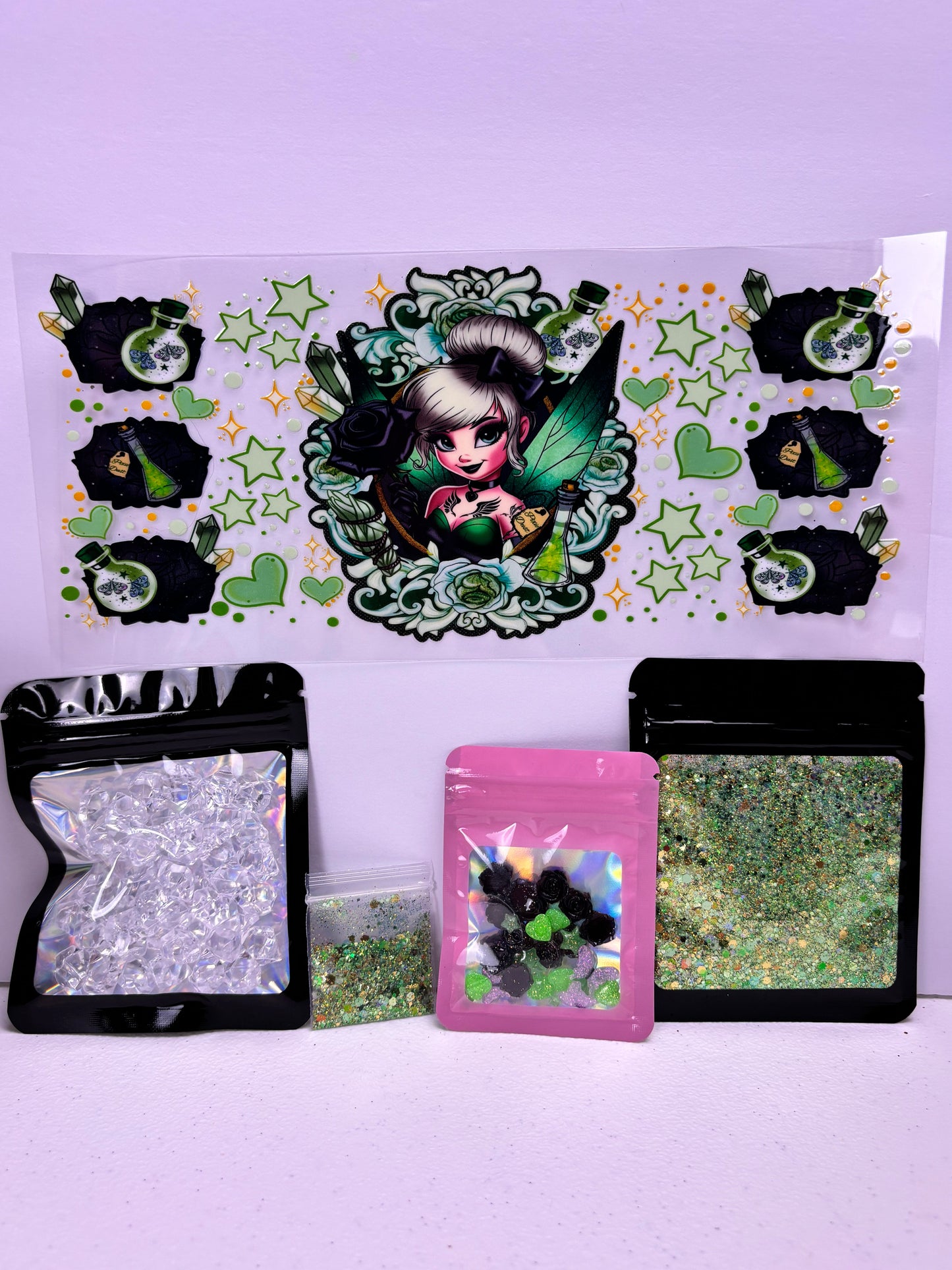 Dark fairy glowing snow globe kit