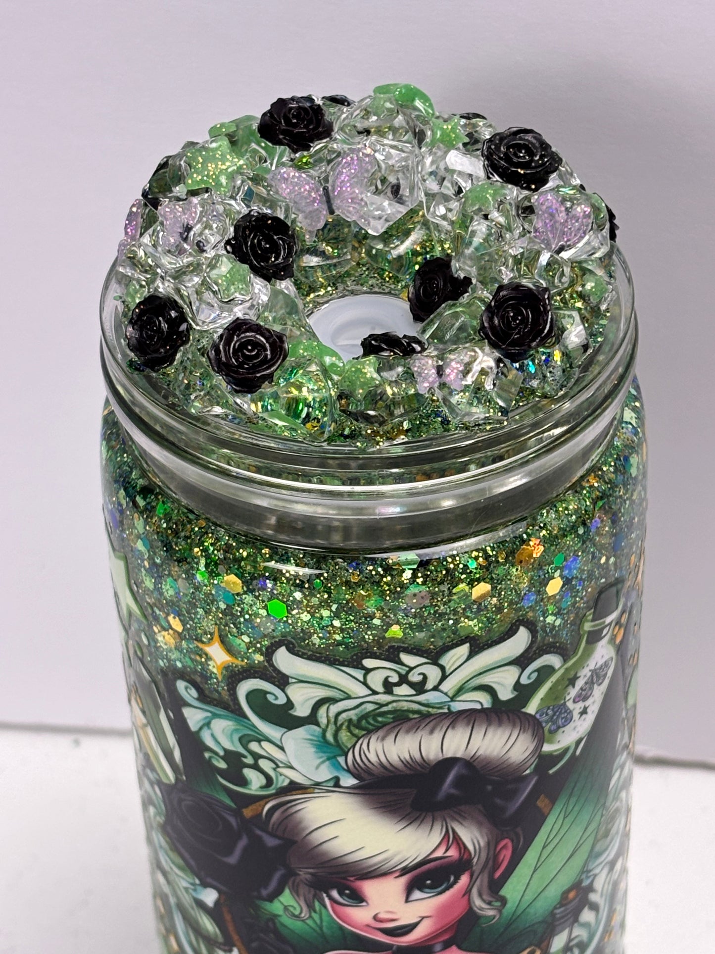 Dark fairy glowing snow globe kit