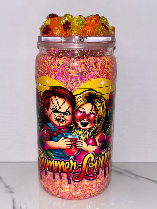 Summer love snow globe cup