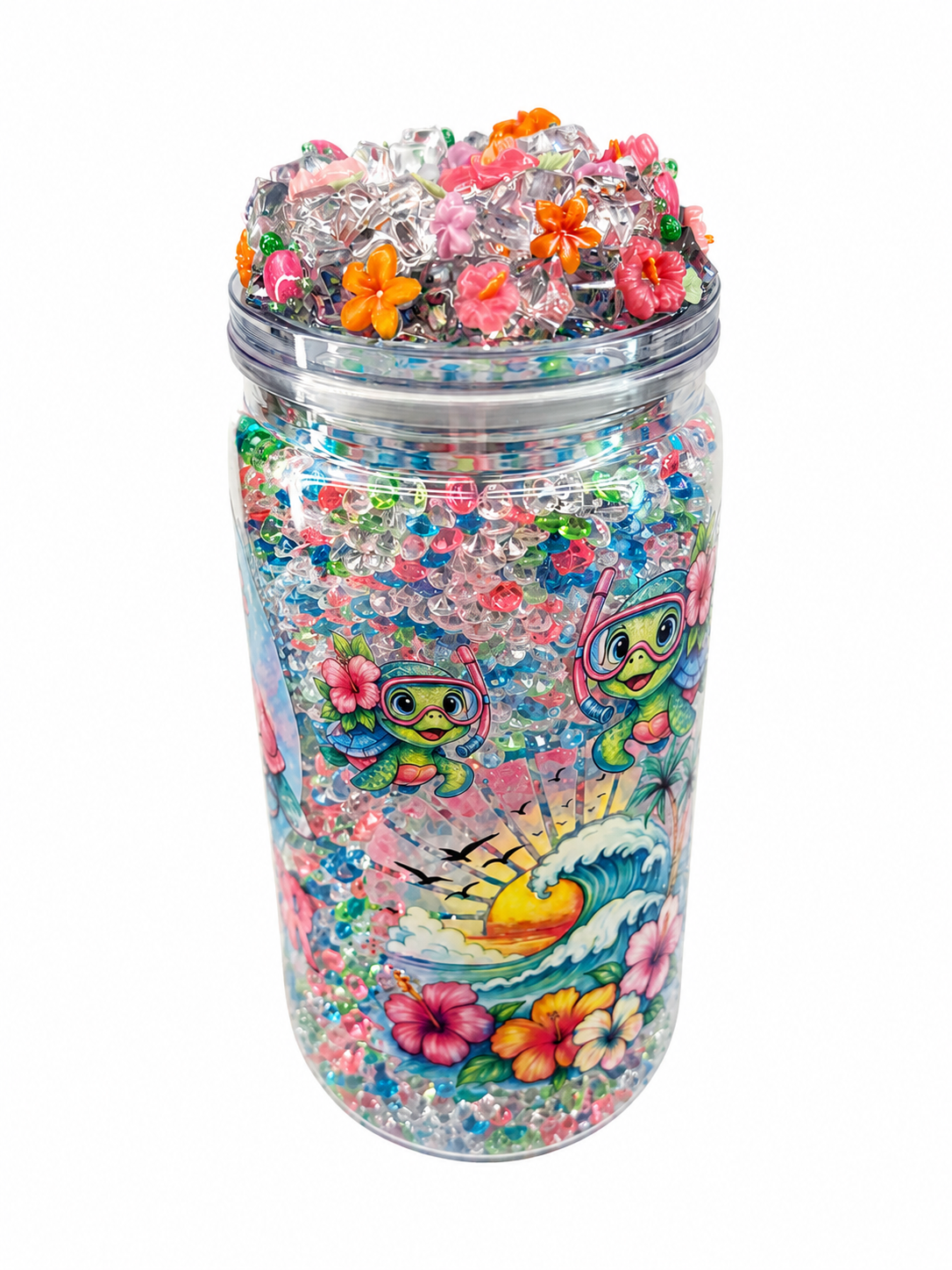 Summer vibes, crystal snow globe
