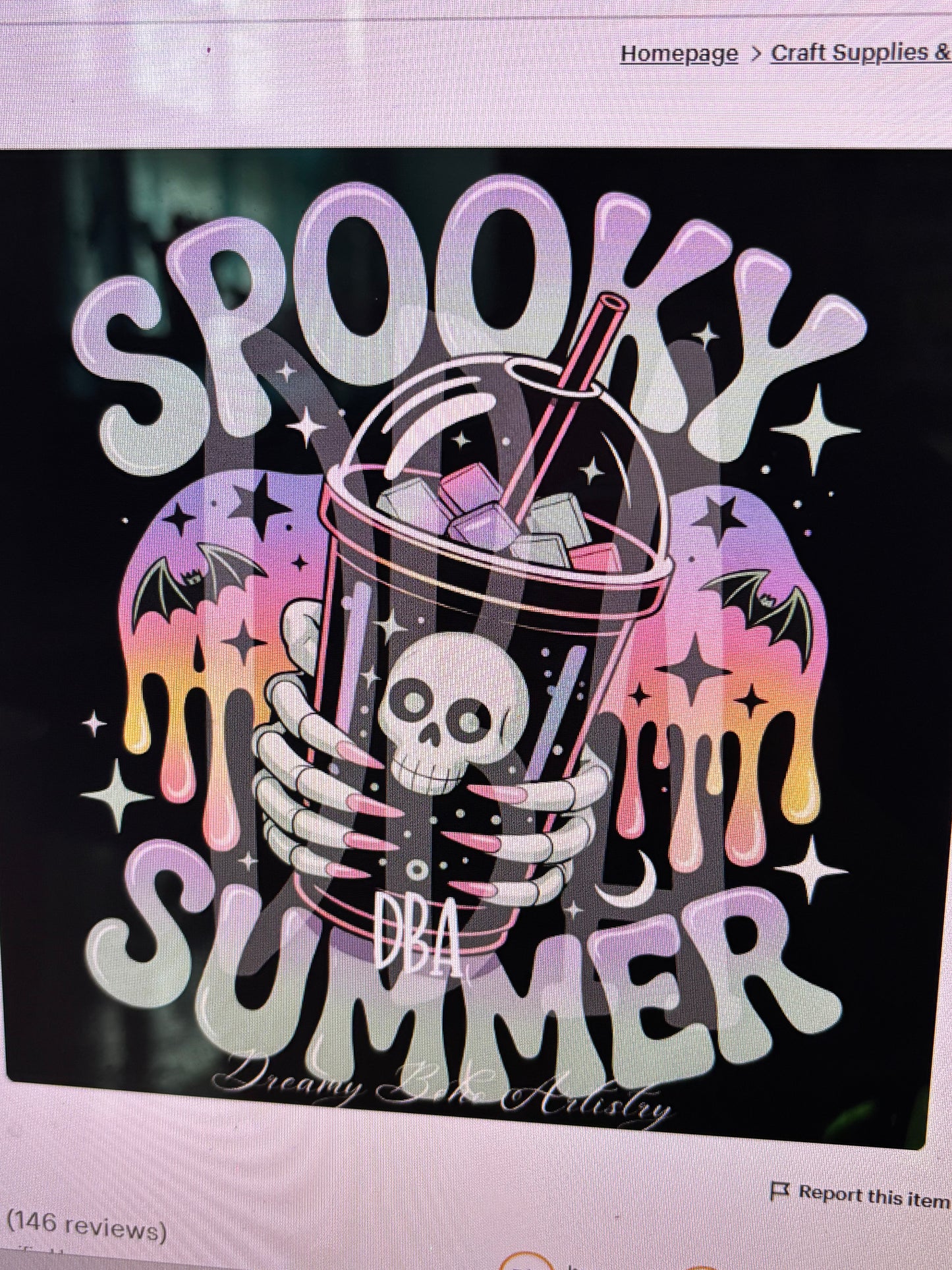 Spooky summer glowing lava drip 24oz snow globe