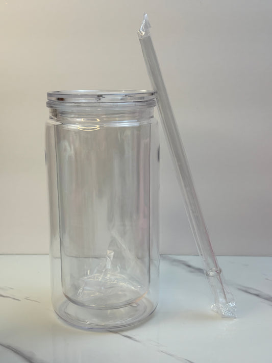 16 ounce can style snow globe cup