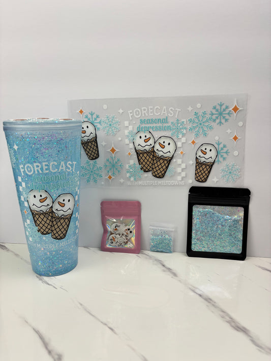 Seasonal depression 24oz snow globe kit