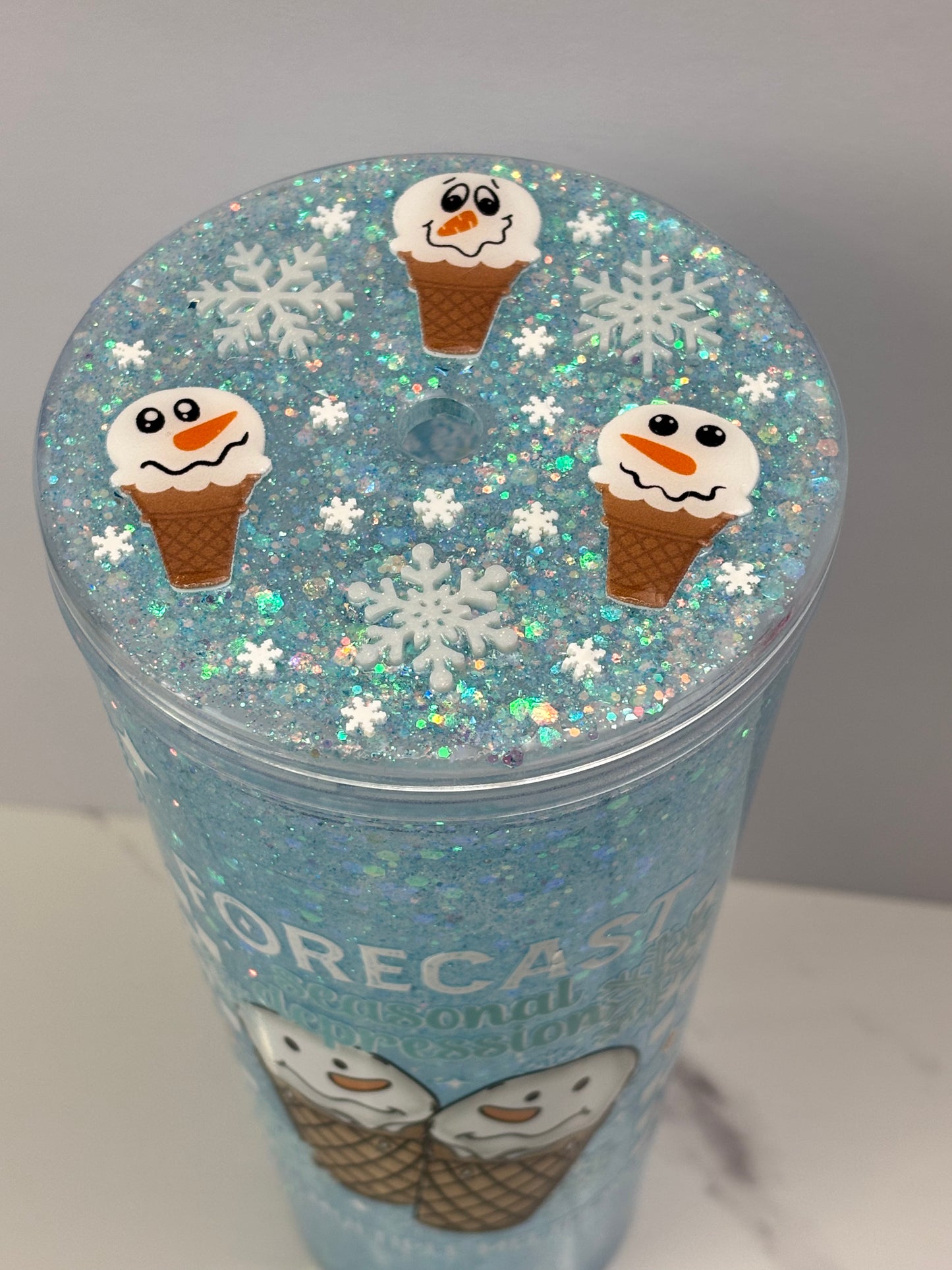 Seasonal depression 24 ounce snow globe