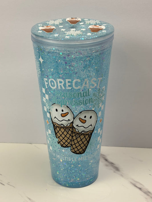 Seasonal depression 24 ounce snow globe