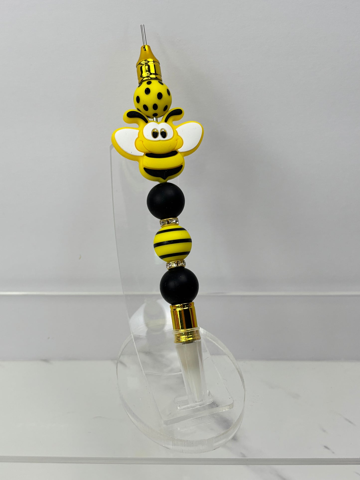 Beaded wax tool for flat back pearls.