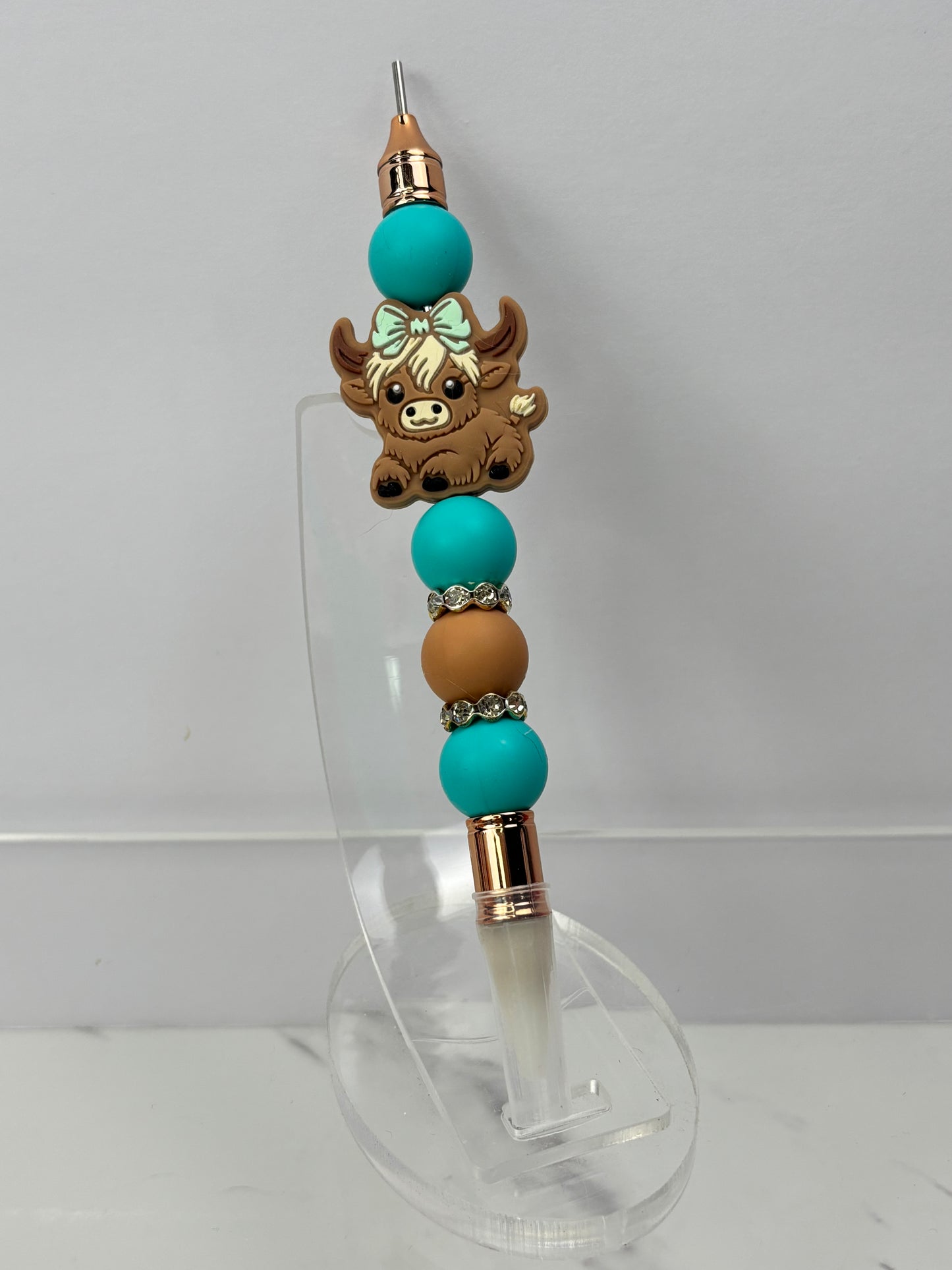 Beaded wax tool for flat back pearls.