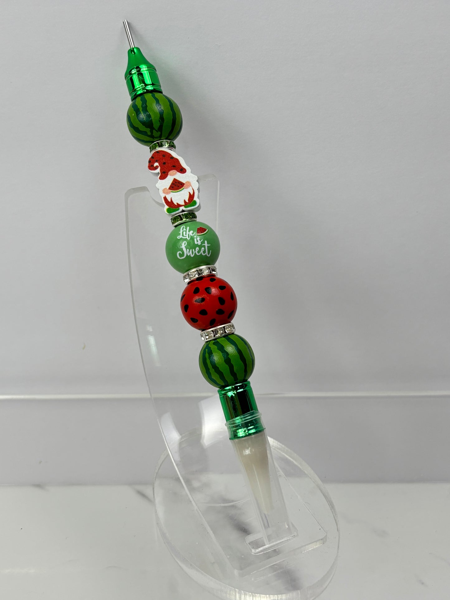 Beaded wax tool for flat back pearls.