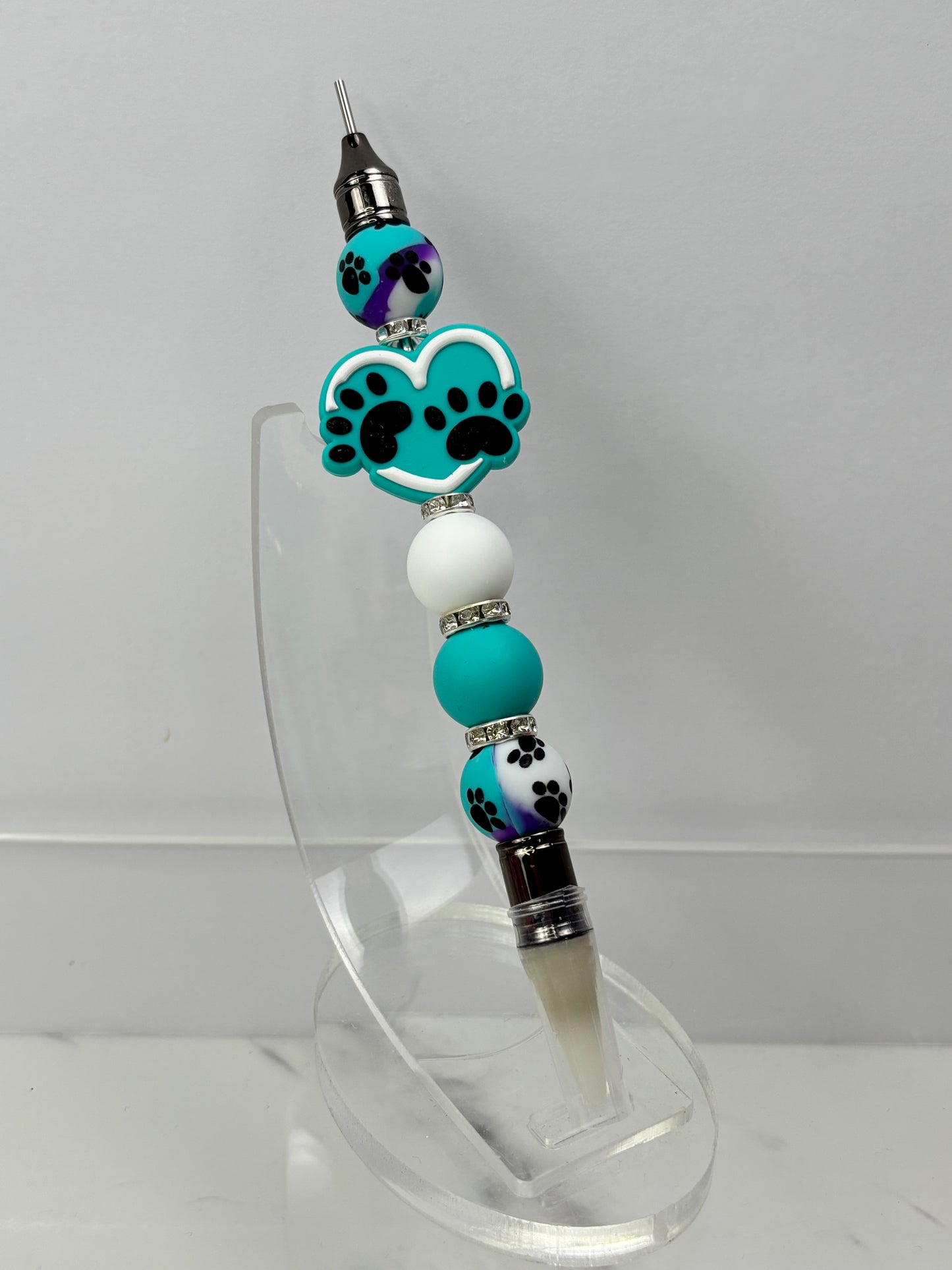 Beaded wax tool for flat back pearls.