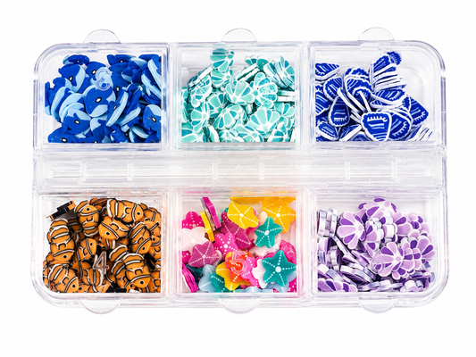 Pack of six underwater ocean themed clay slices