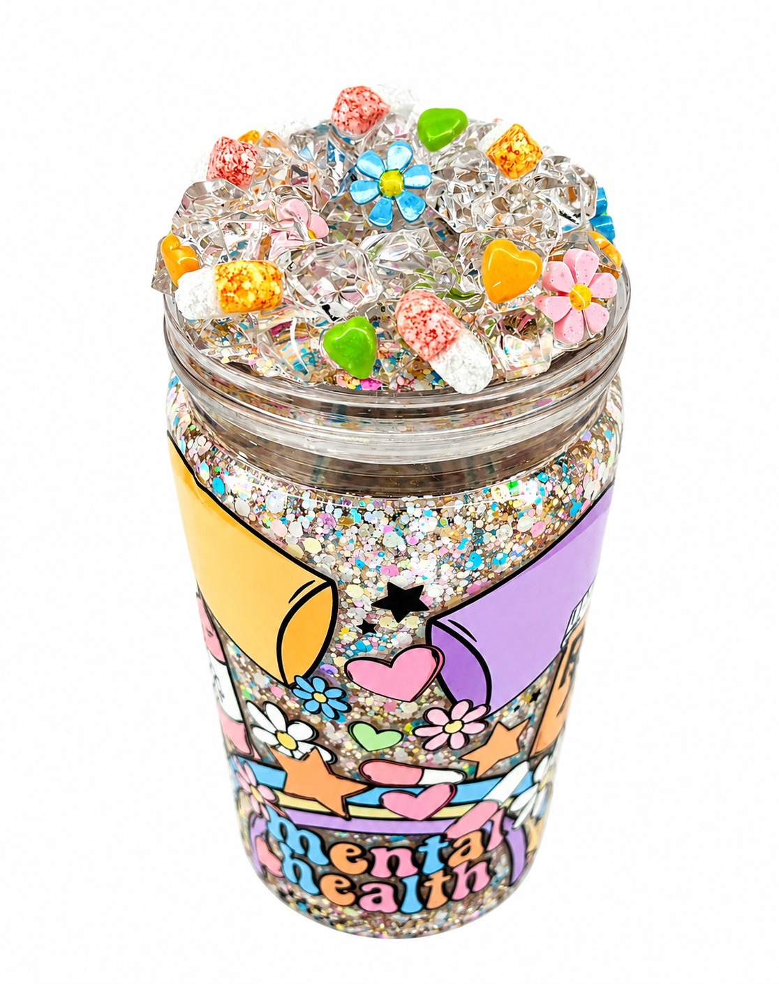 Mental health 16oz snow globe cup