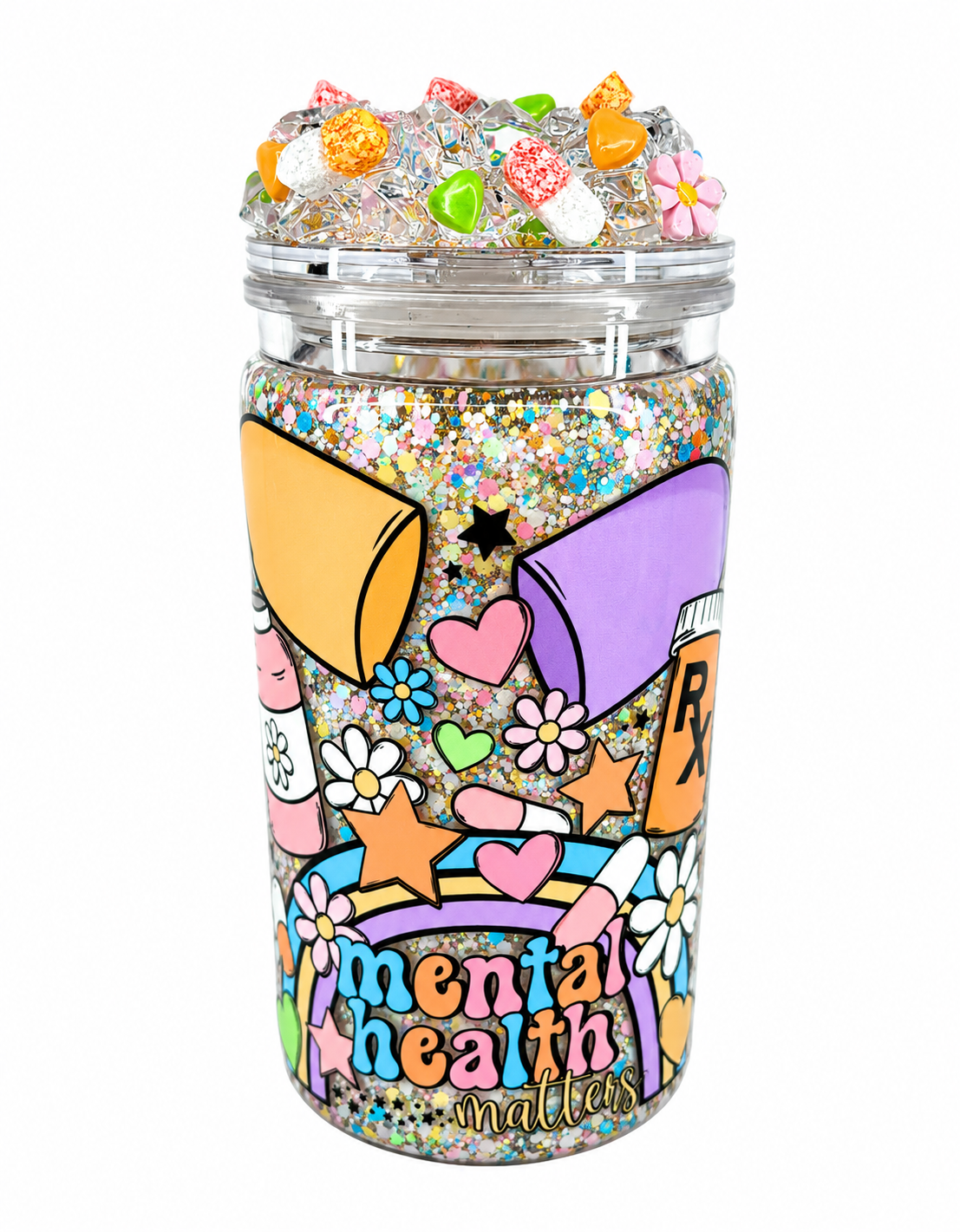 Mental health 16oz snow globe cup