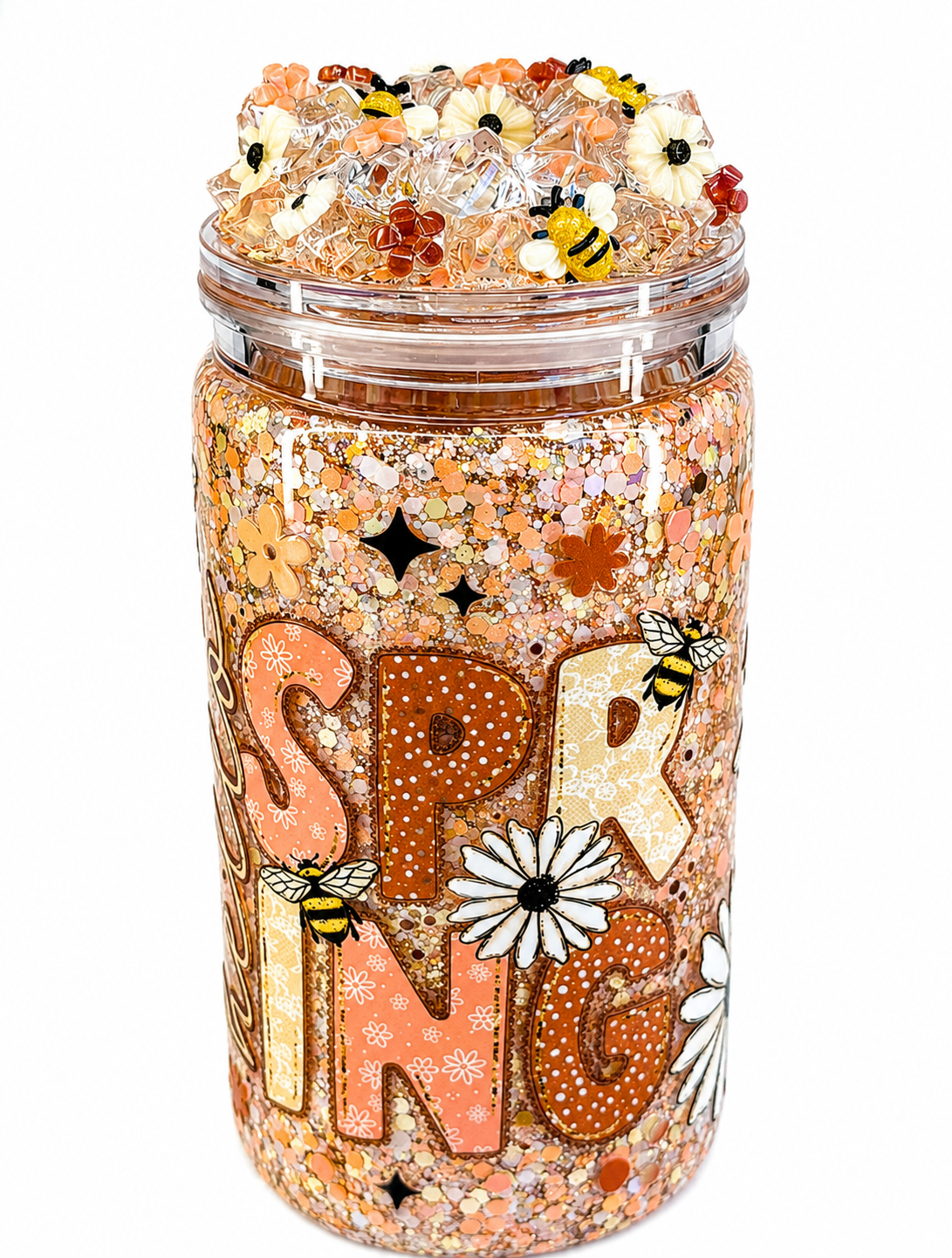 Hello Spring 16oz snow globe cup