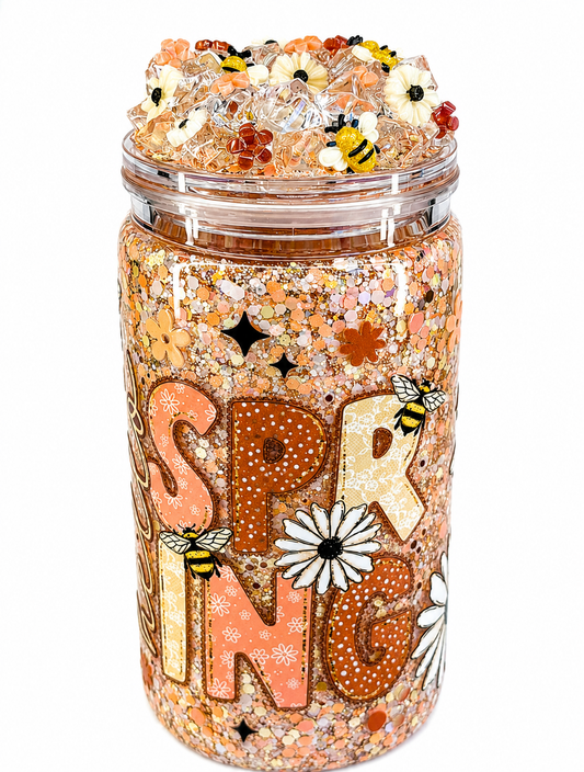 Hello Spring 16oz snow globe cup