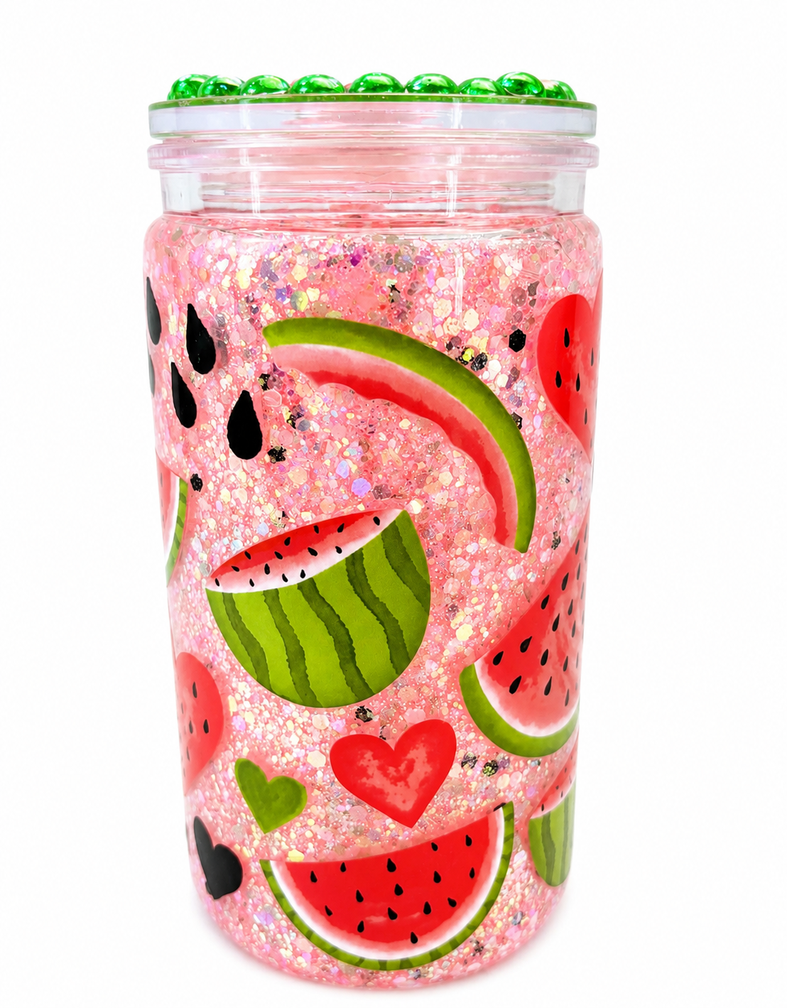 Glowing watermelon 16oz snow globe cup