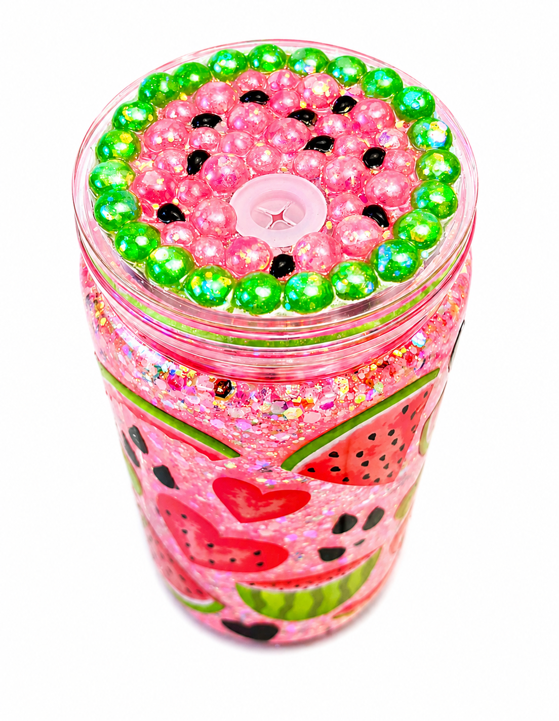 Glowing watermelon 16oz snow globe cup