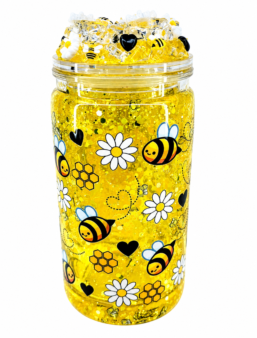 Cute little bee lava snow globe cup