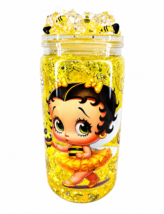 Cute little bee lava snow globe cup