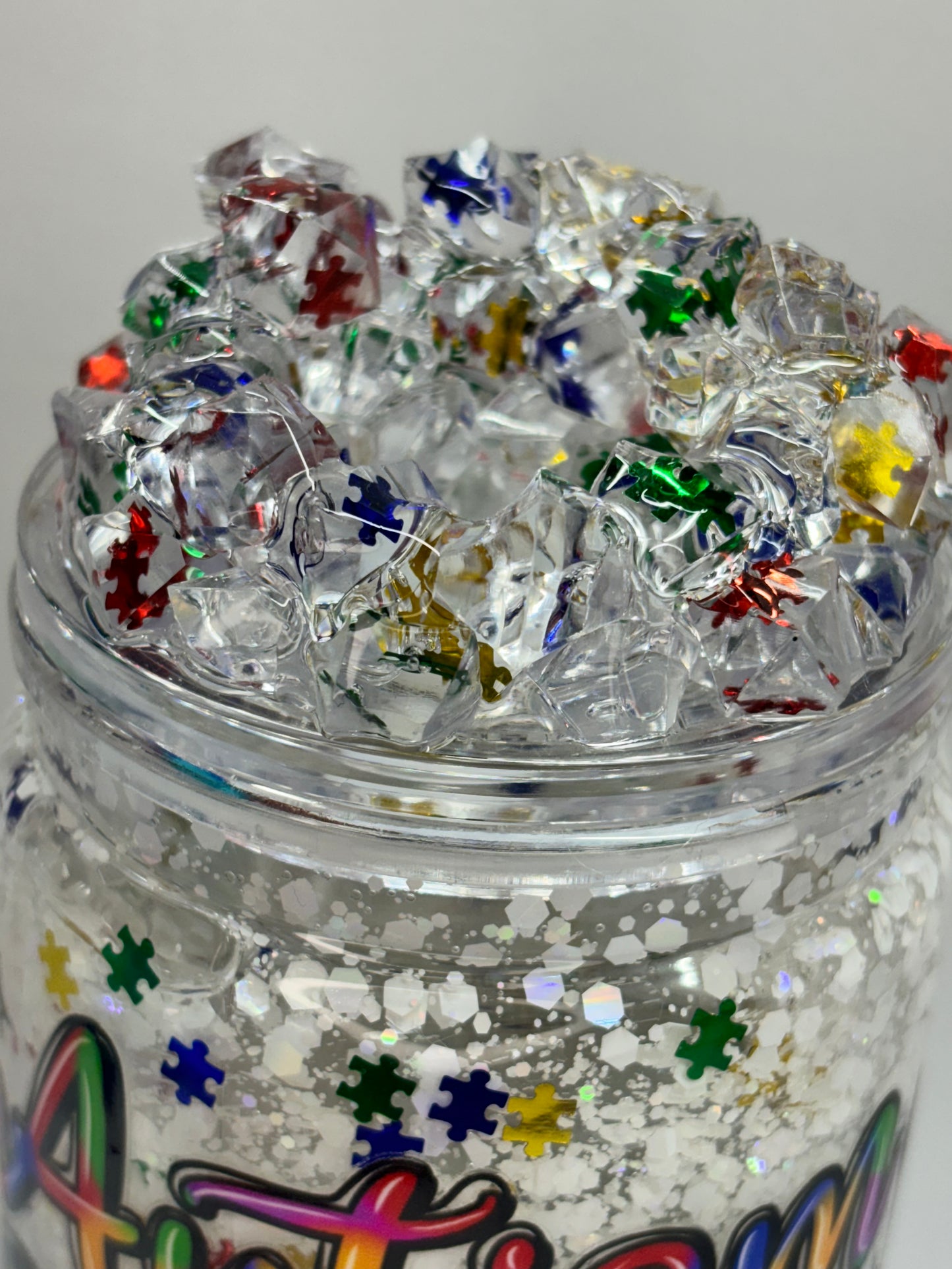 Autism strong snow globe